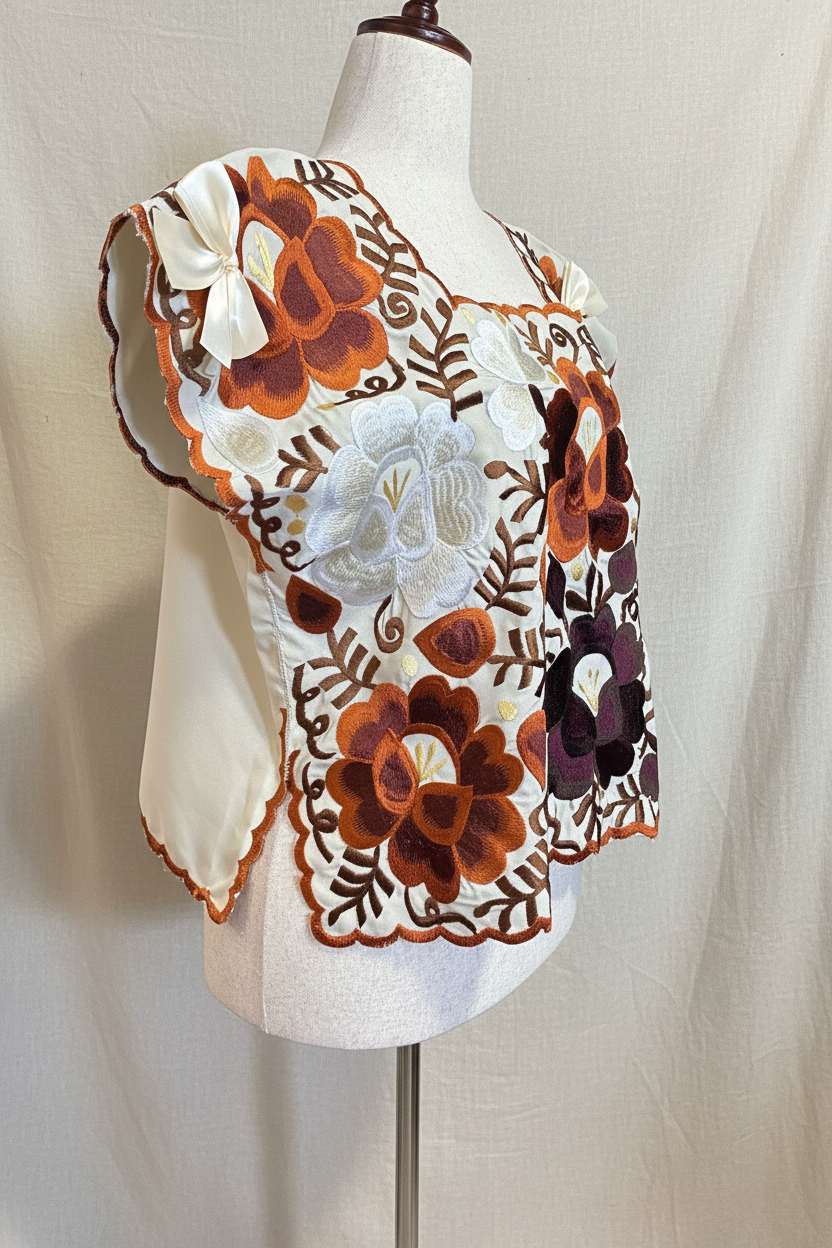 Blusa Bordada Zinacantán - Vista Frontal