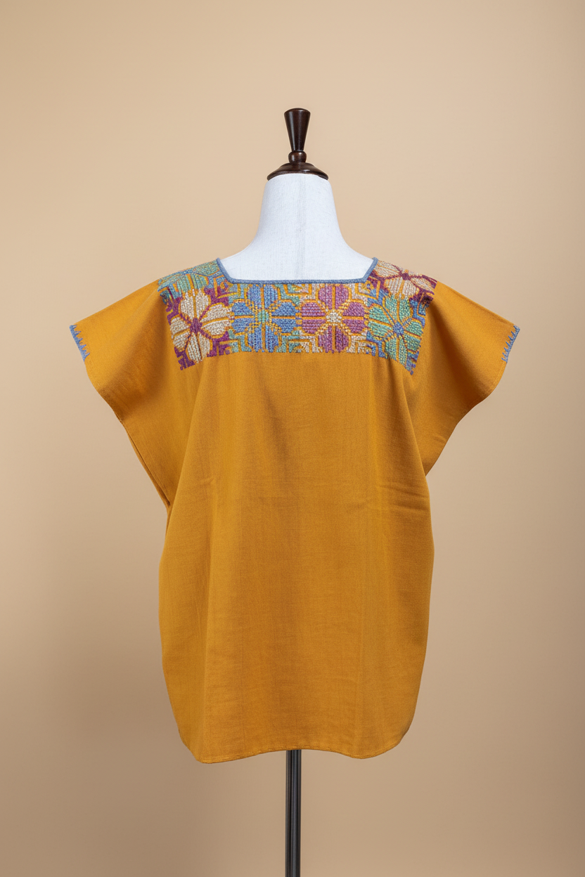 Blusa bordado punto de cruz - vista frontal