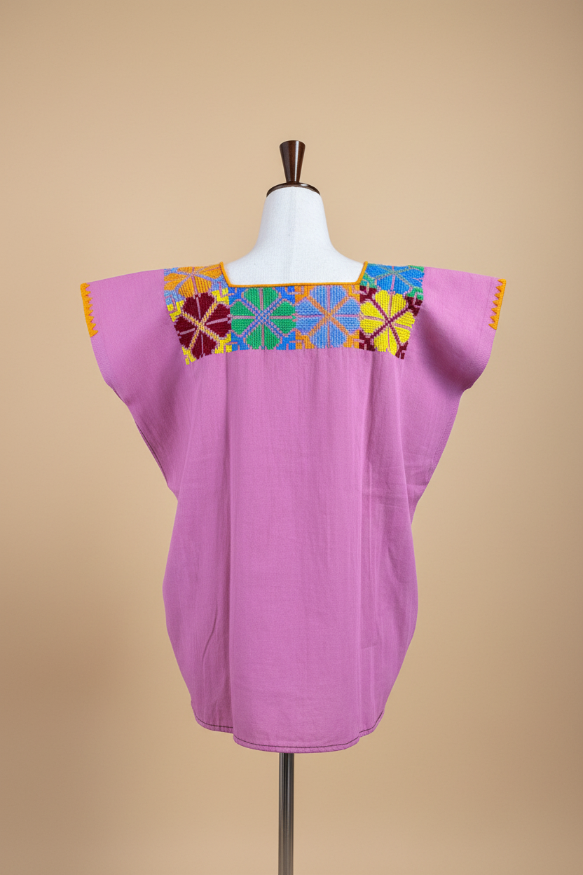 Blusa rosa - vista trasera
