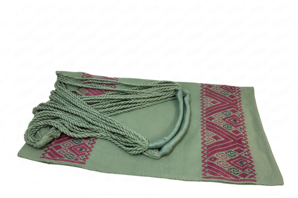 Bolsa artesanal fondo blanco limpio