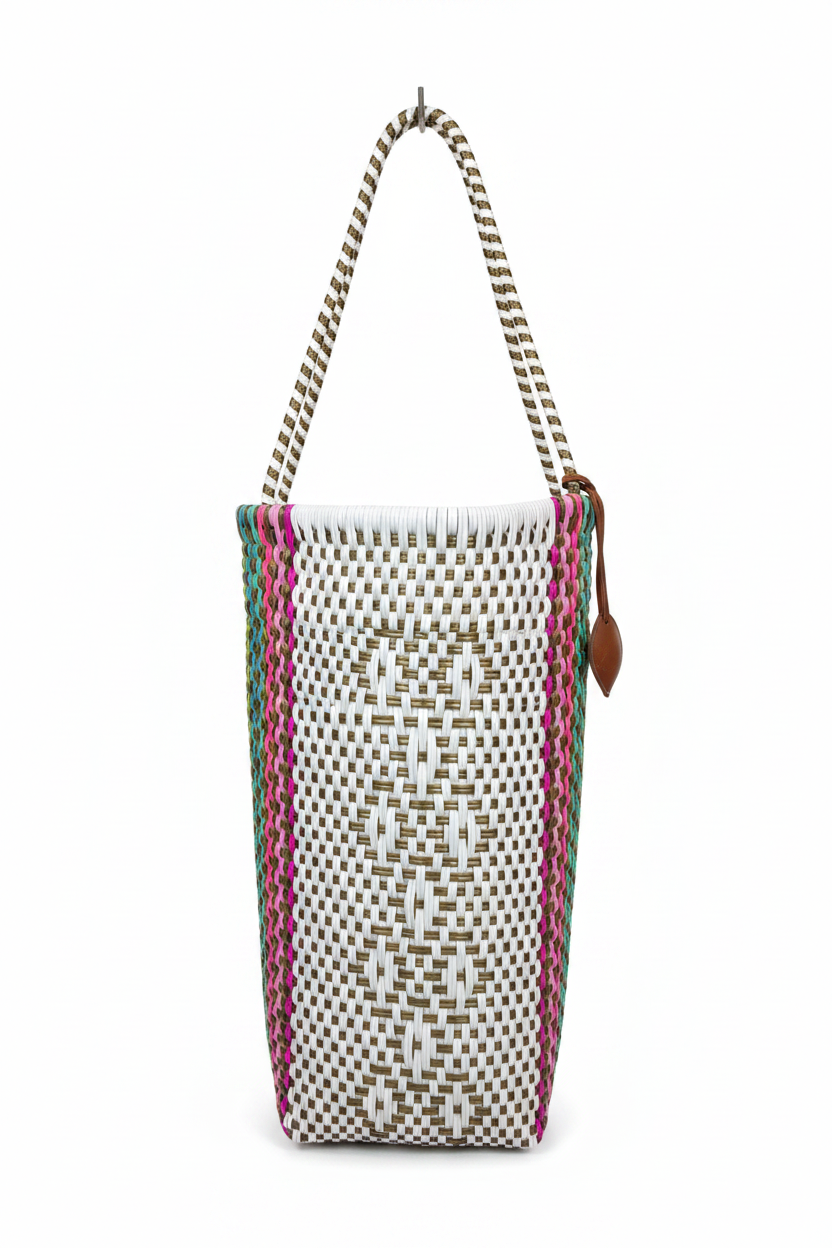 Bolsa Blanco Oro Multicolor - Fondo Blanco