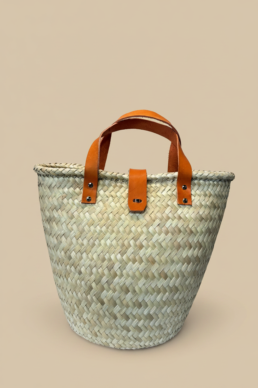 Bolsa canasta fondo beige