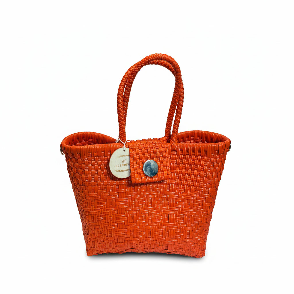 Bolsa Lolita naranja con fondo blanco