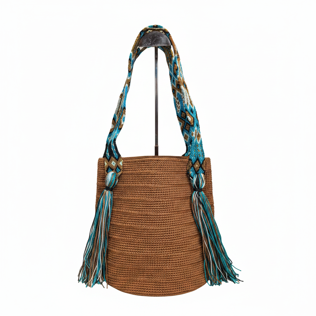 Bolsa Wayuu fondo blanco