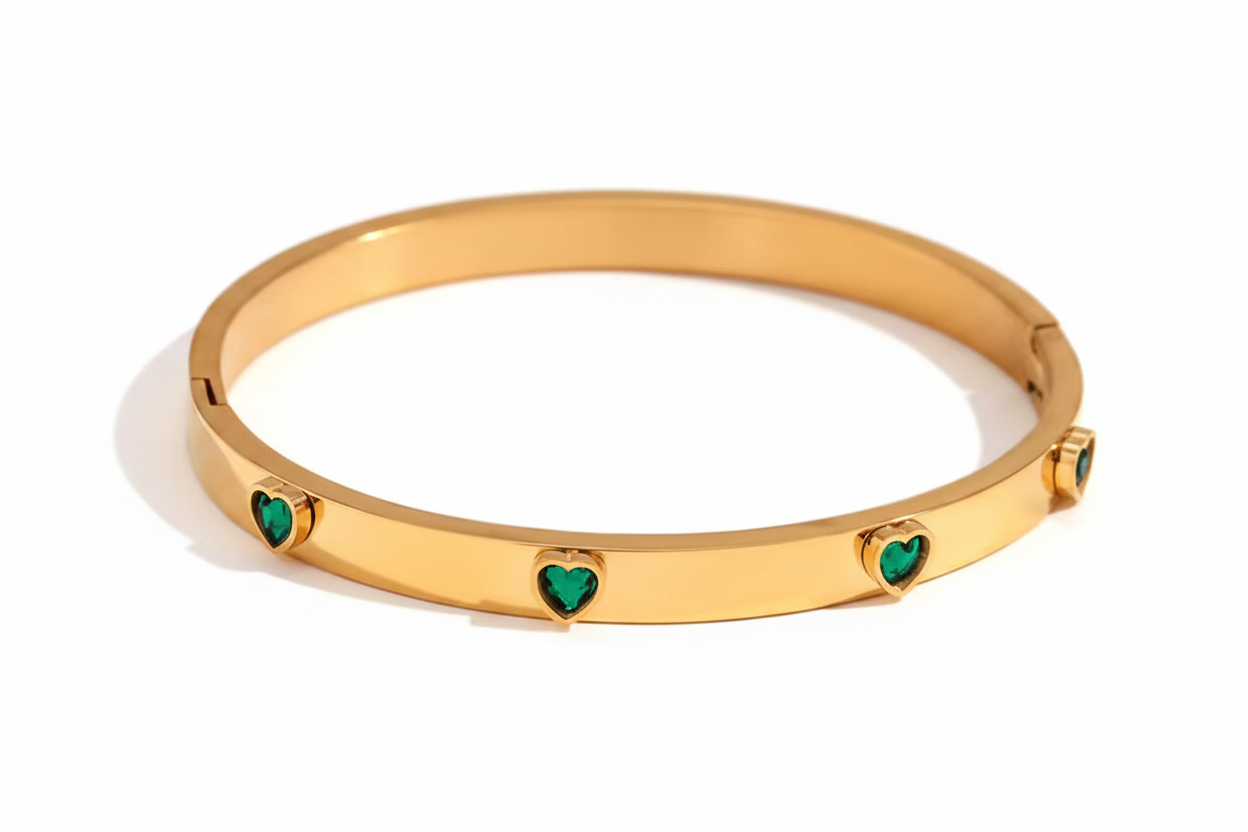 Brazalete corazones verdes sin texto