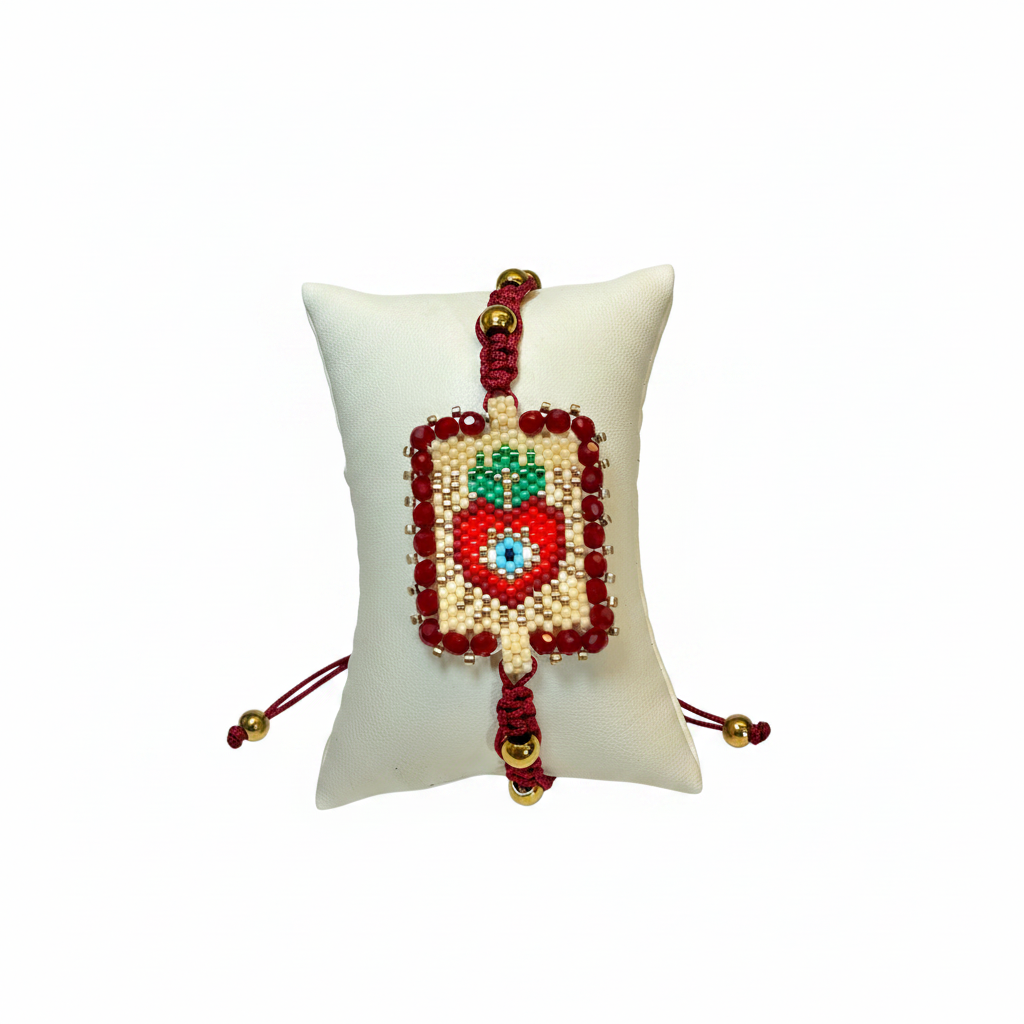 Brazalete Crema Rojo Fondo Blanco