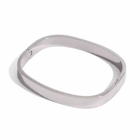 Brazalete Cuadrado Plata limpio