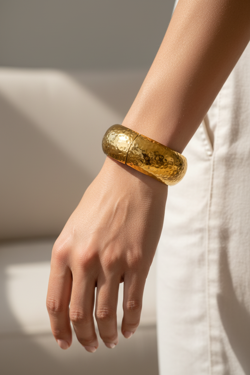 Brazalete Martillado en modelo