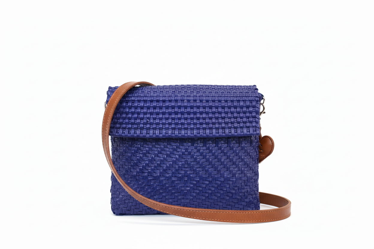 Carteron Lola Azul con correa café