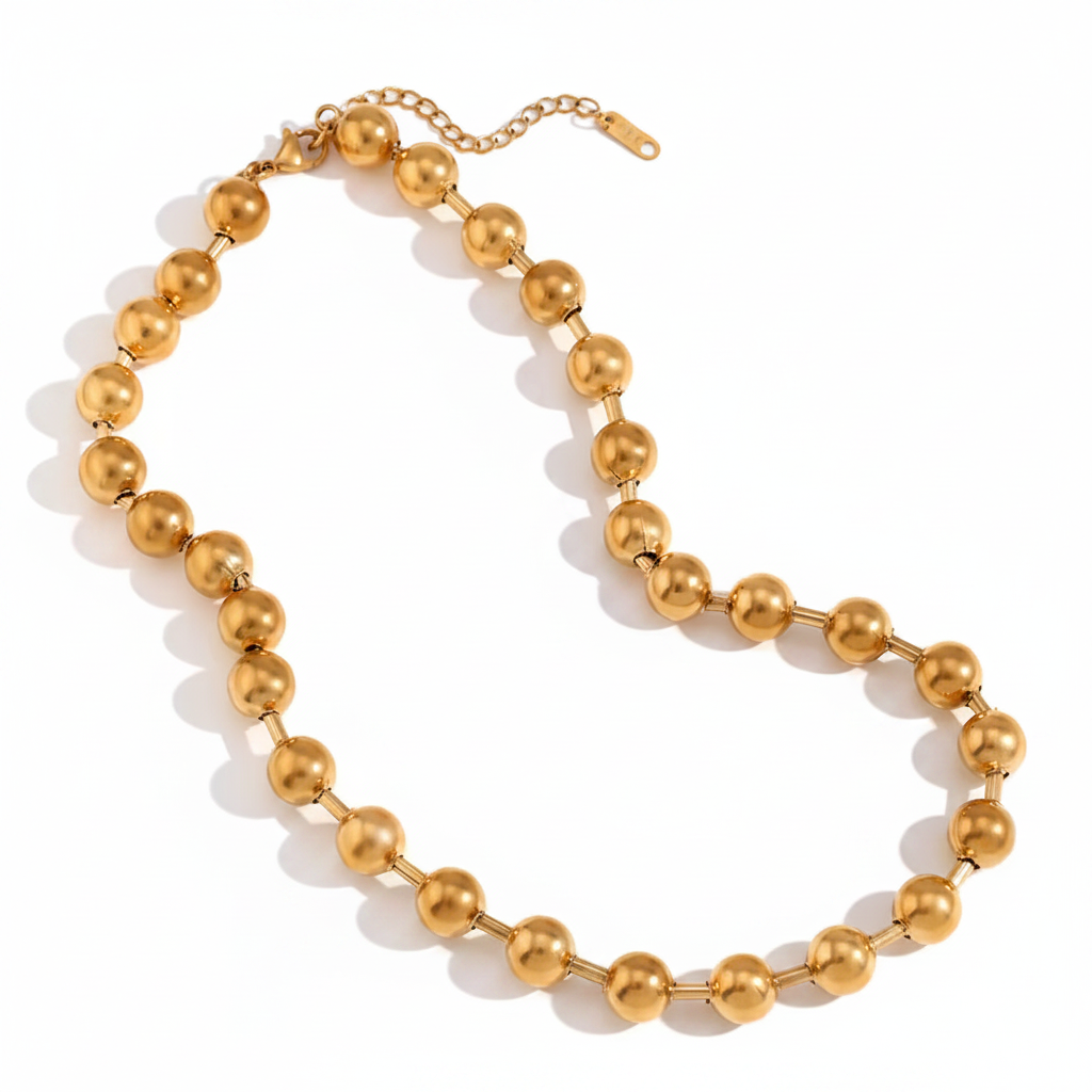 Collar Balín Oro - fondo blanco