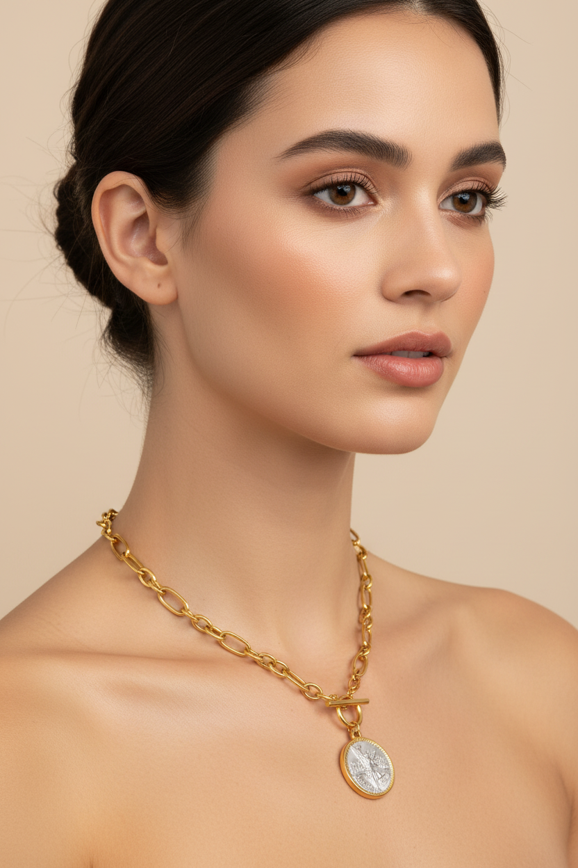 Collar Centenario Mexicano en modelo