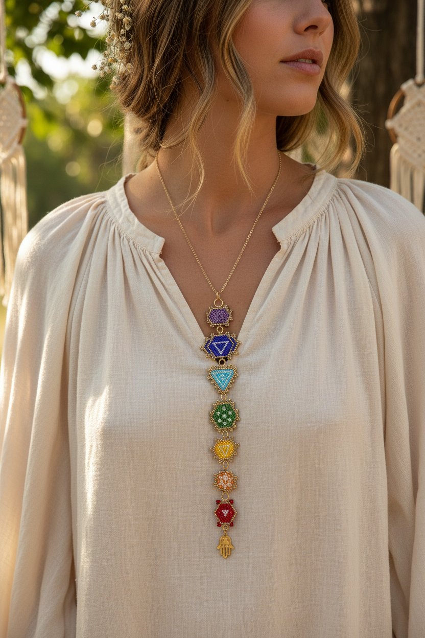 Collar Chakras - Modelo Boho