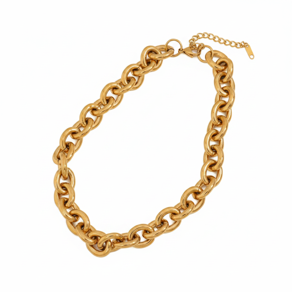 Collar Chunky fondo blanco