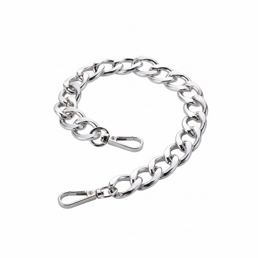 Correa Chunky Plata - Fondo Blanco