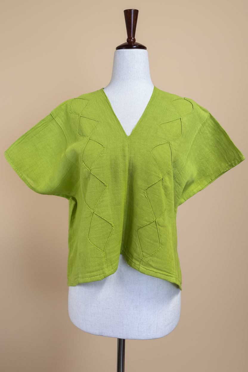 Crop Top Verde Manzana - Frente