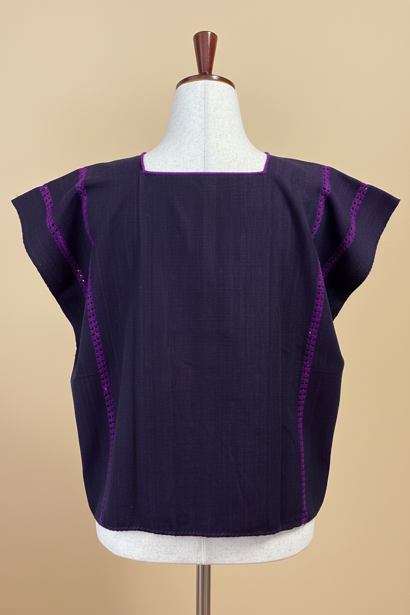 Blusa en Telar con Bordado Rococo