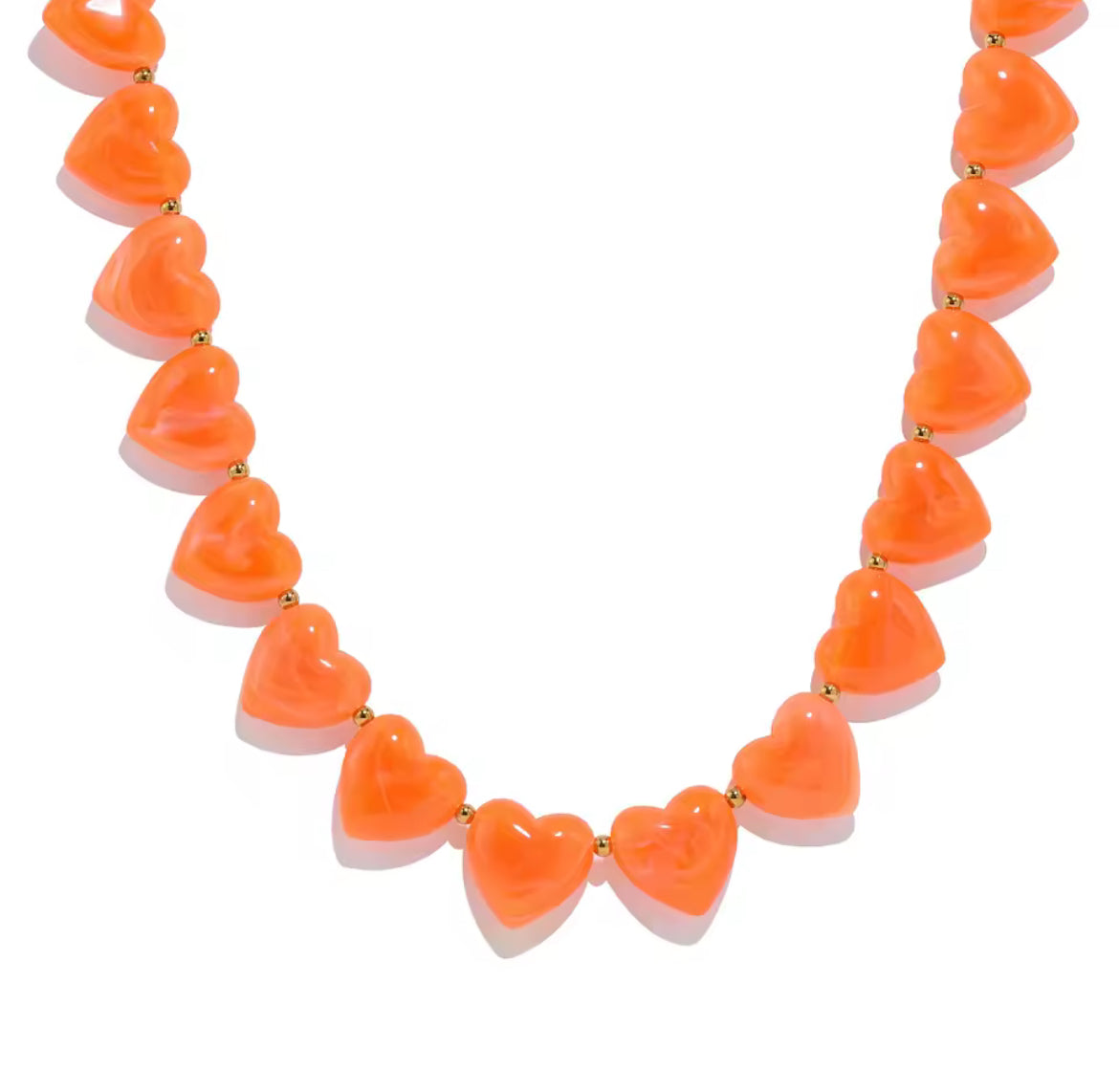 Collar Corazones de Resina