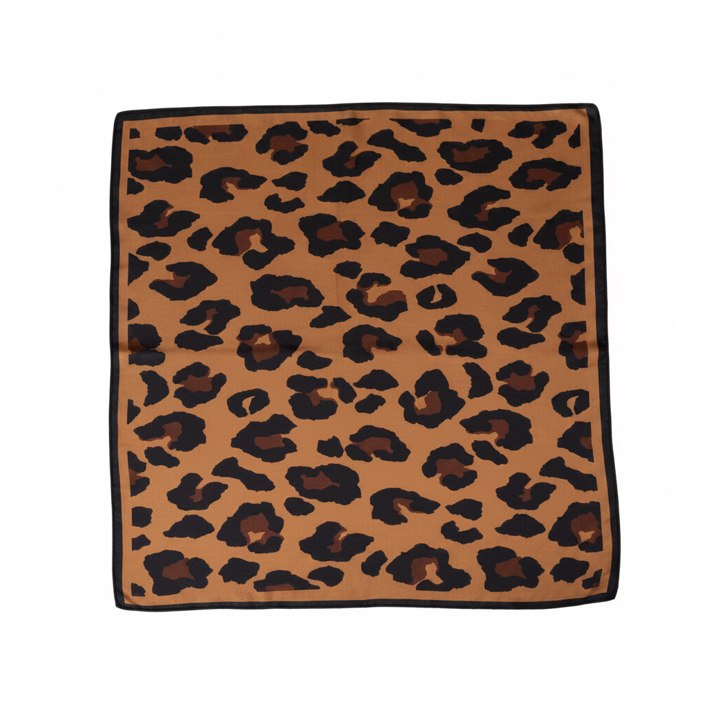 Pañuelo leopardo fondo blanco