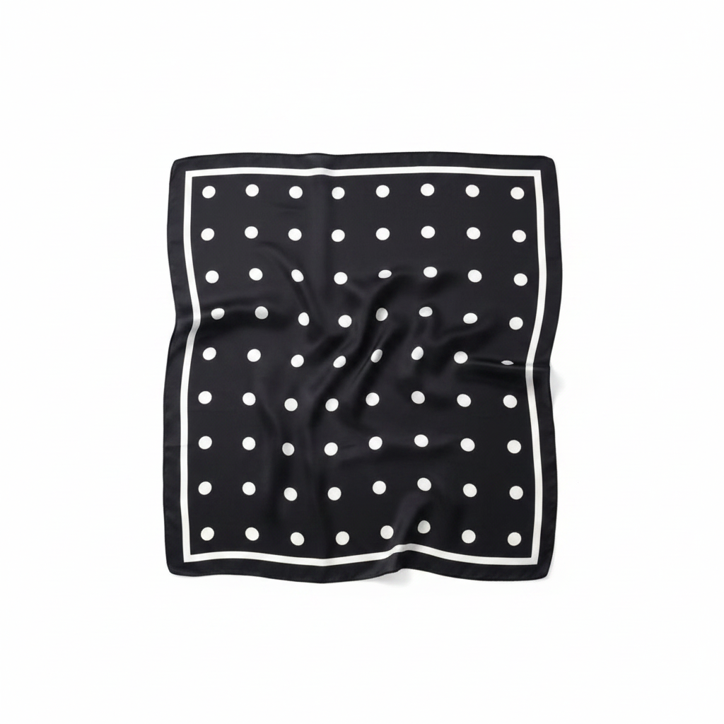 Pañuelo lunares negro