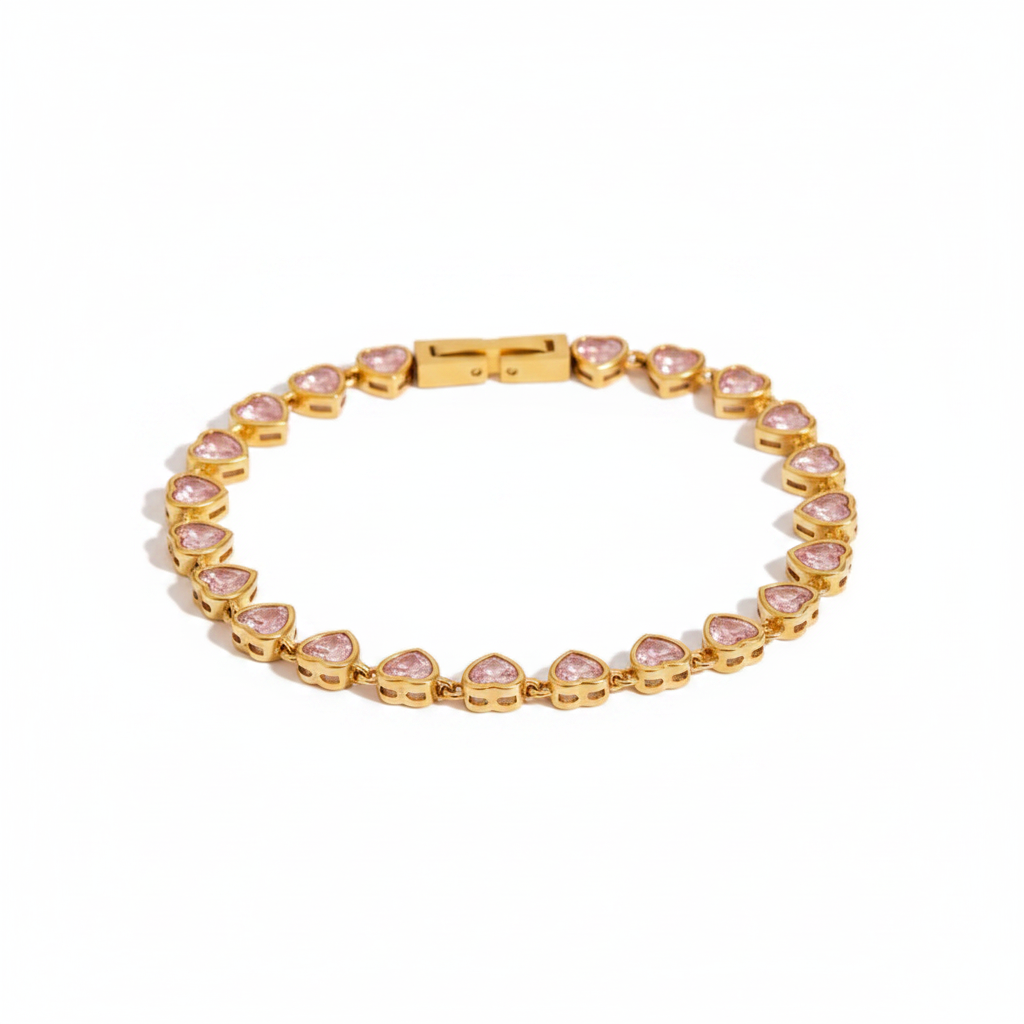 Pulsera Corazones fondo blanco