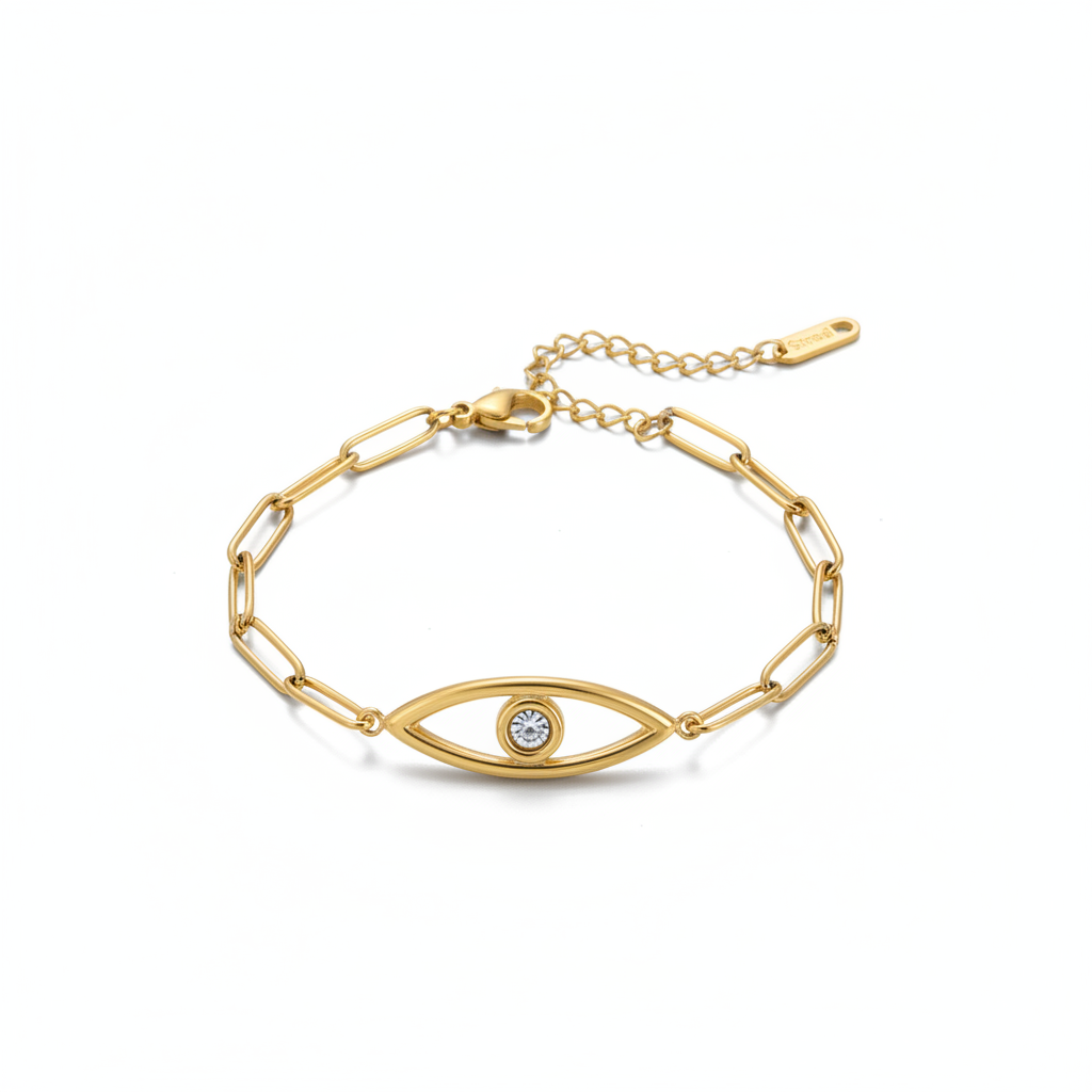 Pulsera de ojo turco con fondo blanco