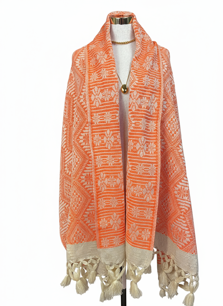 Rebozo Elegante Atardecer con fondo blanco