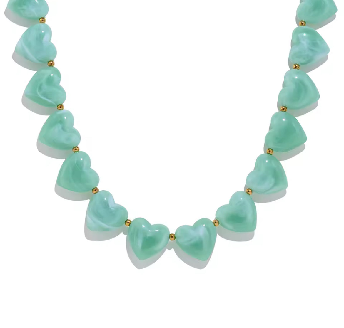 Collar Corazones de Resina