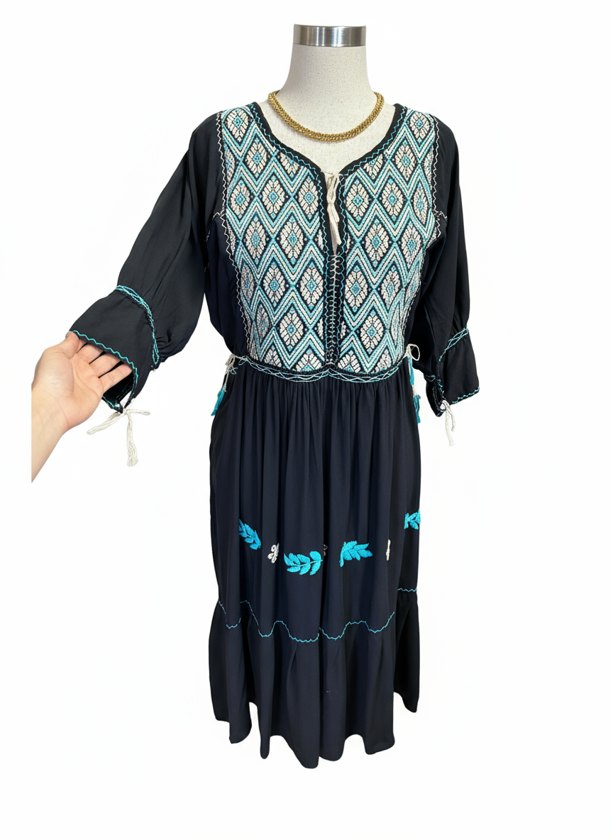 Vestido San Andrés Larrainzar - Imagen 2 con fondo blanco