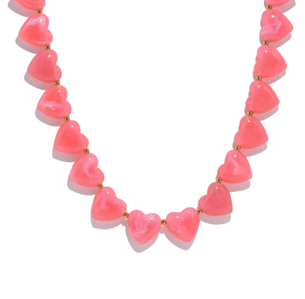 Collar Corazones de Resina
